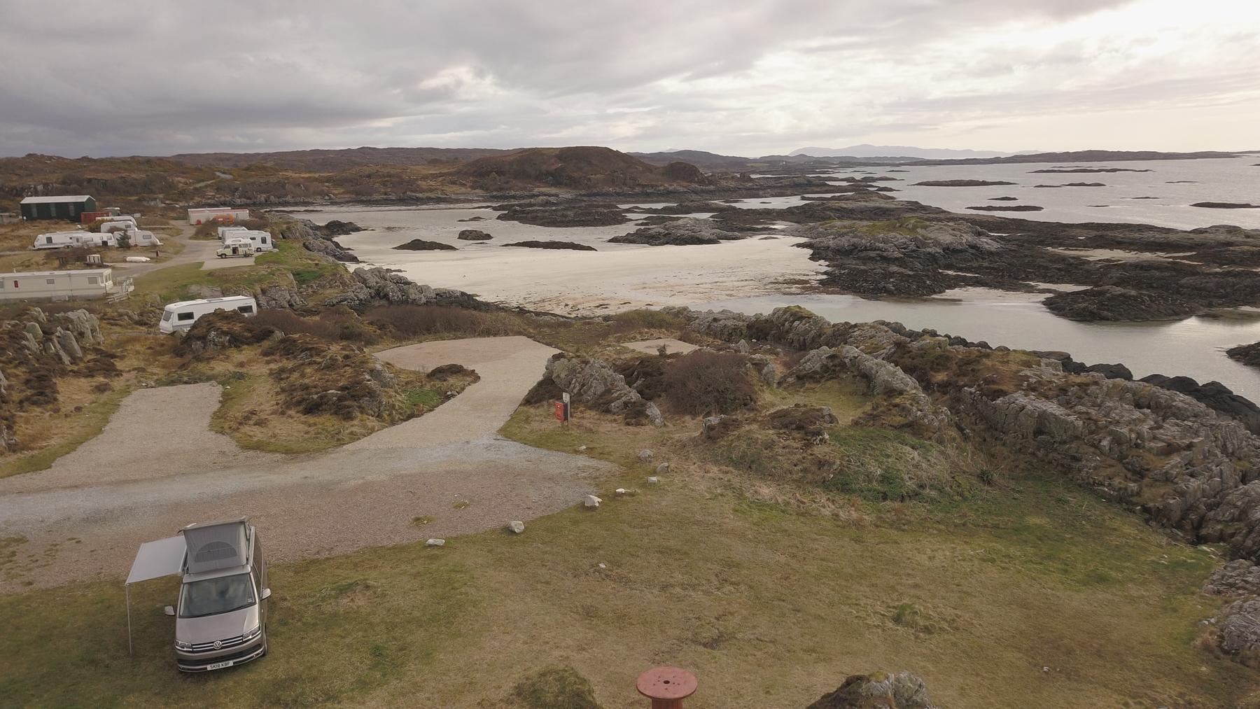 Arisaig campsite Campervan Hire Scotland Four Seasons Campers Rental