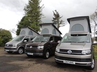 Our VW campervan hire glasgow fleet of campervans