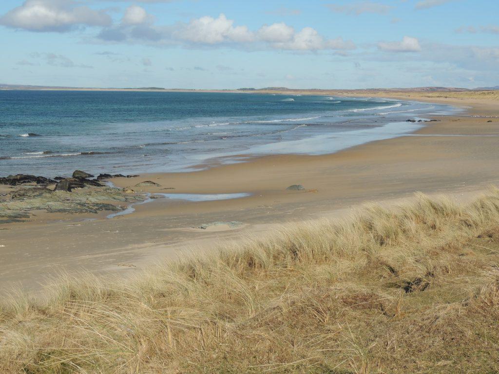 Campsite beside beach on Islay