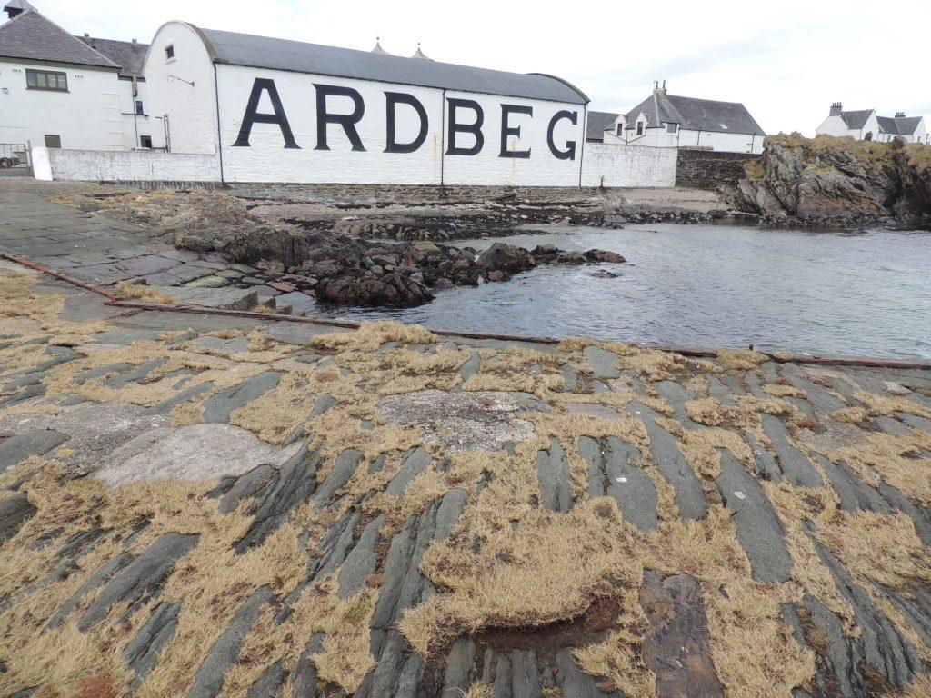 Ardbeg Distillery from shoreline