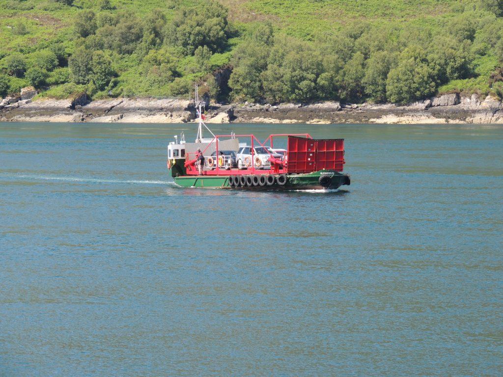 Glenelg ferry to Skye on Four Seasons Campers campervan road trip Scotland