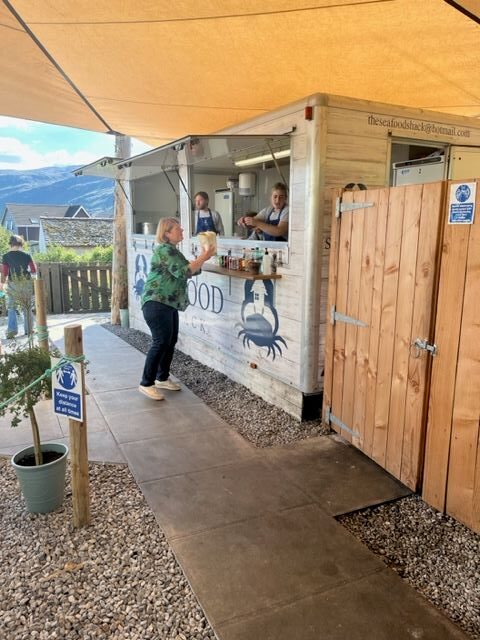 Seafood Shack Ullapool with Four Seasons Campers