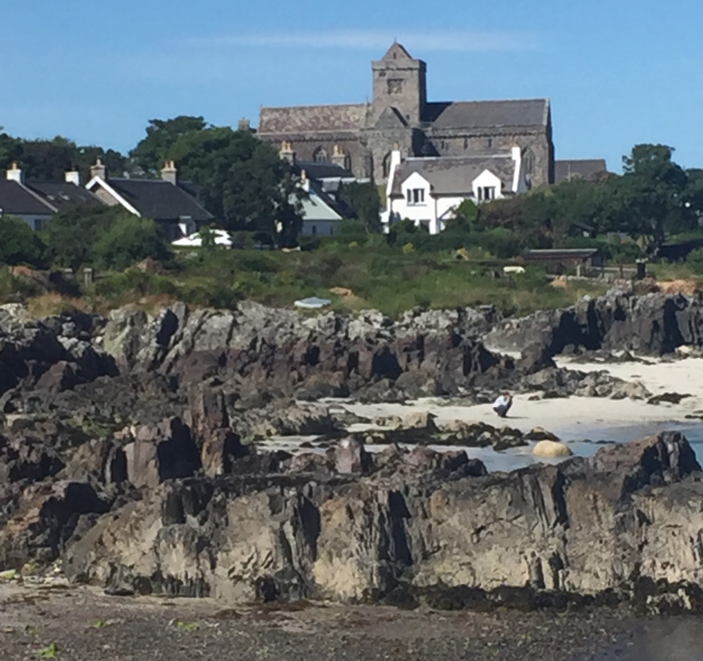 Iona Abbey and beach at Iona with Four Seasons Campers blog