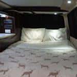 bed made in Four Seasons Campers Campervan Scotland