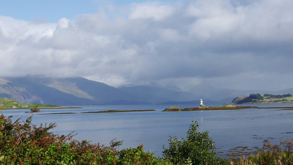 Lismore lighthouse in loch linnhe scotland near port appin