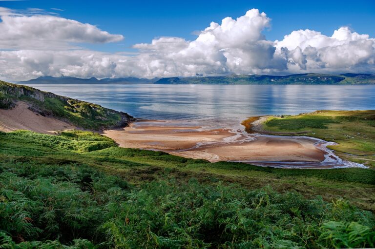 beach on the NC500 road route in a campervan with Four Seasons Campers