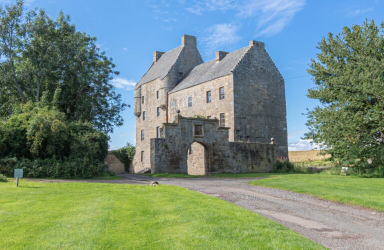 Midhope Castle seen as Lallybroch in OUtlander tour of Scotland in campervan