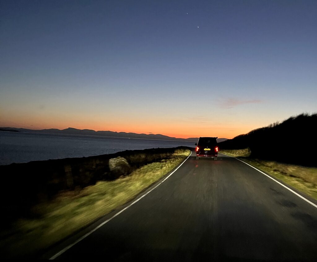 Aurora hunting in a campervan