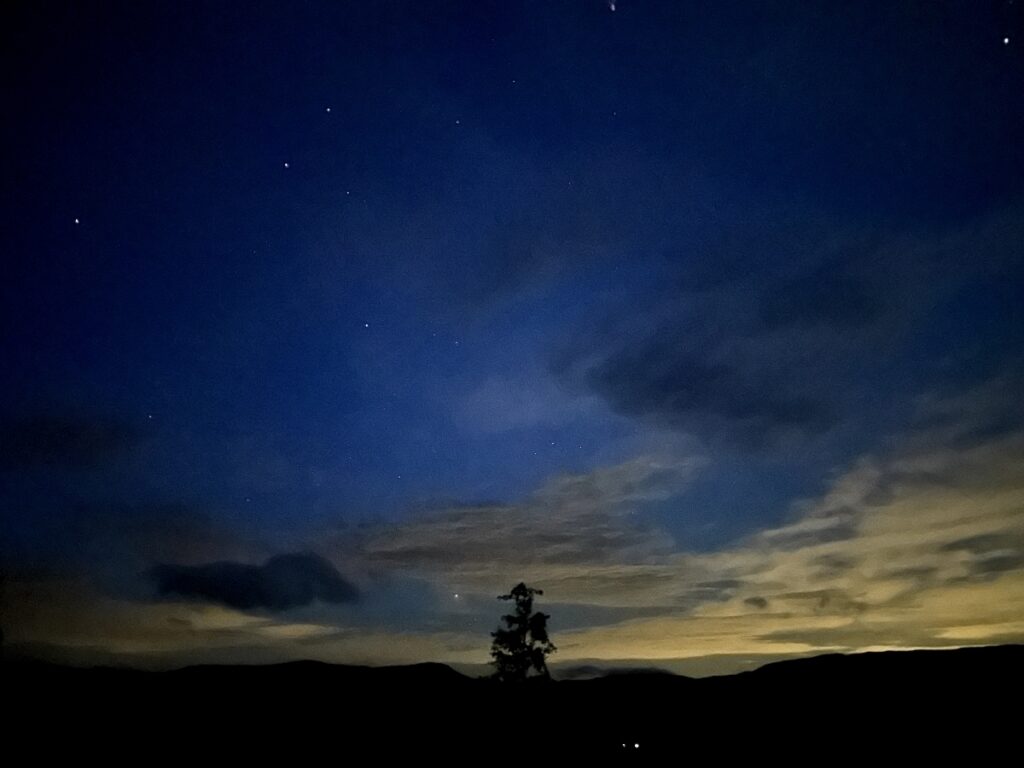 stary night sky from campervan road trip with Four Seasons Campers