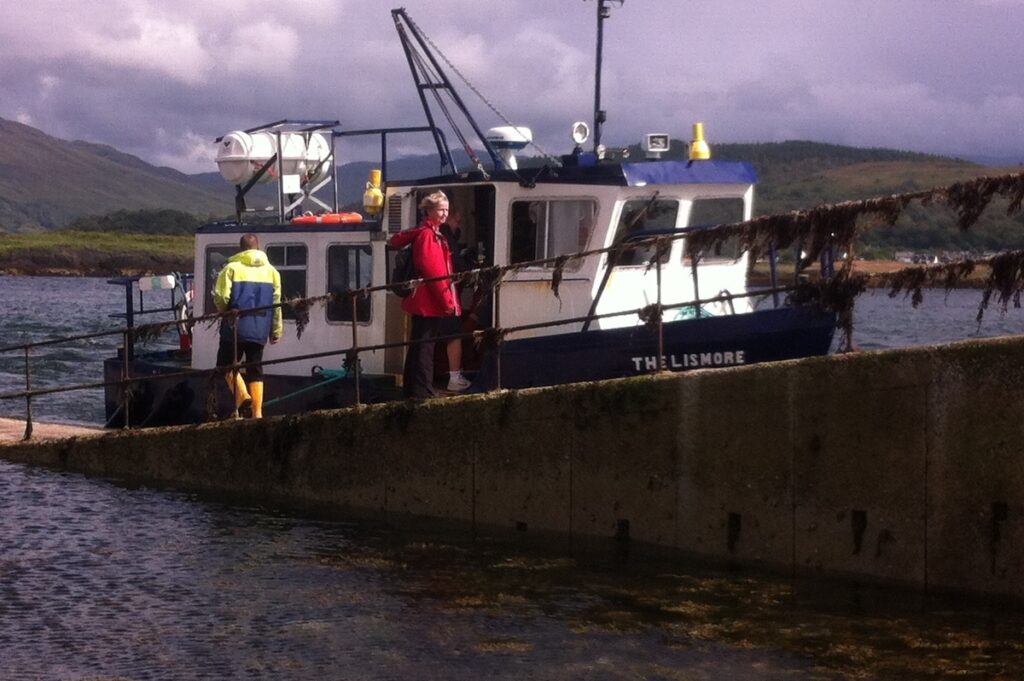 Lismore ferry at port appin in argyll scoltand with Four Seasons Campers