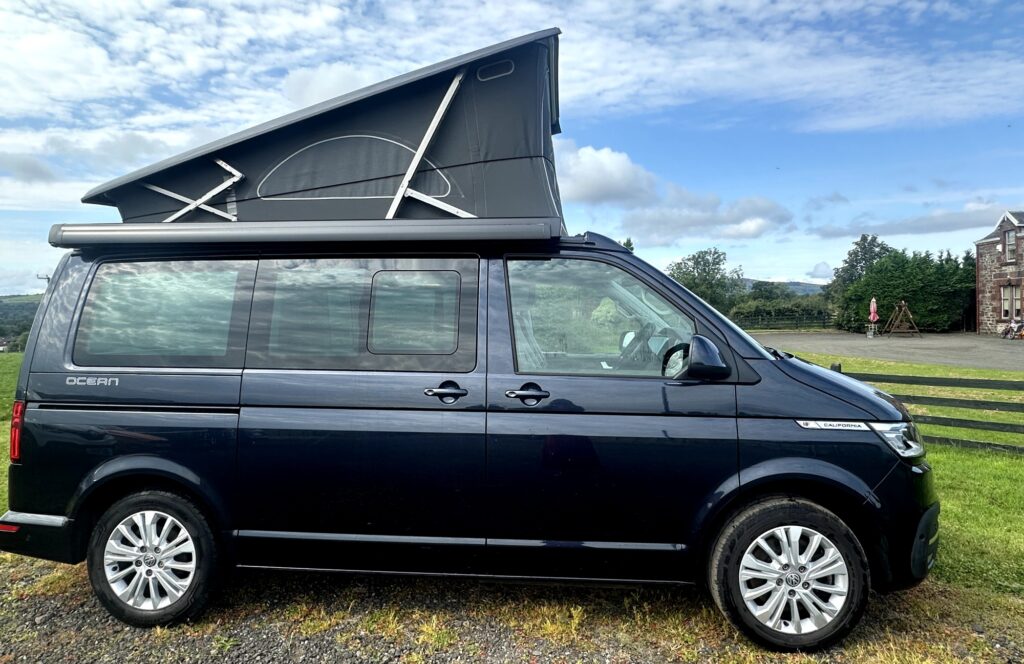 VW California Ocean indium starlight blue campervan for sale Four Seasons Campers Scotland